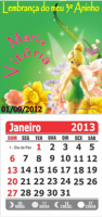 60 unidades - Mini calendário 5x5 - com tema da festa em papel fotográfico e imã